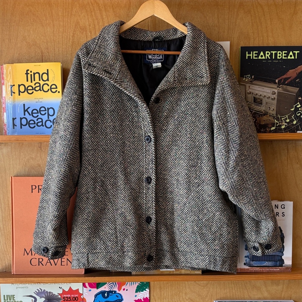 Vintage Woolrich Woman Tweed Jacket Size Large Excellent condition